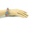 Exclusive bracelet &quot;Cornflower Field&quot; Turquoise, Coral