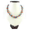 Exclusive necklace &quot;Cornflower Field&quot; Turquoise, Coral (&quot;Colors&quot; Collection)