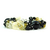 Exclusive bracelet &quot;Vanilla Chocolate&quot;, Agate, Citrine