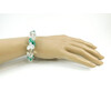 Exclusive bracelet &quot;Silver dew&quot;, Rock crystal, Amazonite