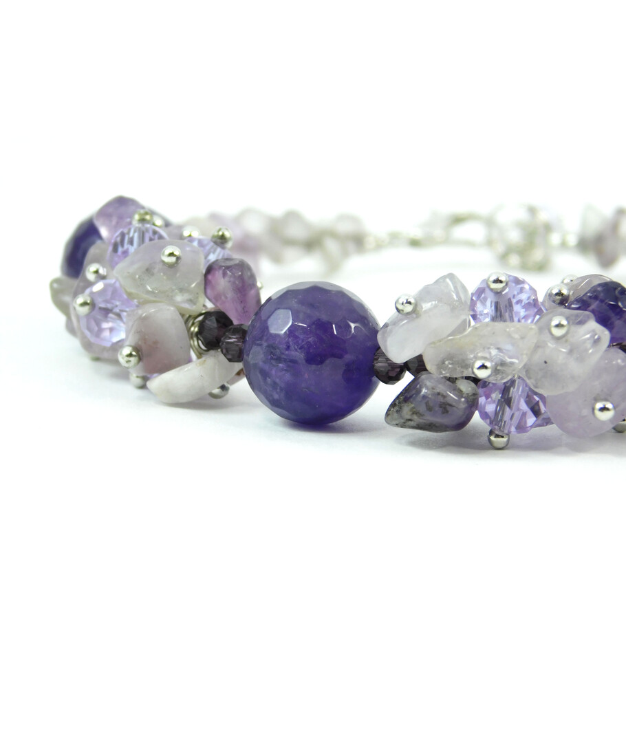 Exclusive bracelet "Augustinia", Amethyst