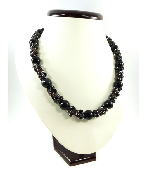 Exclusive necklace "Carpathian Night" Agate ("Colors" Collection)