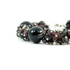 Exclusive bracelet &quot;Carpathian Night&quot; Agate, Garnet