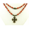 Exclusive necklace &quot;Barbara&quot; Coral 2 rows