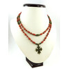 Exclusive necklace &quot;Barbara&quot; Coral 2 rows