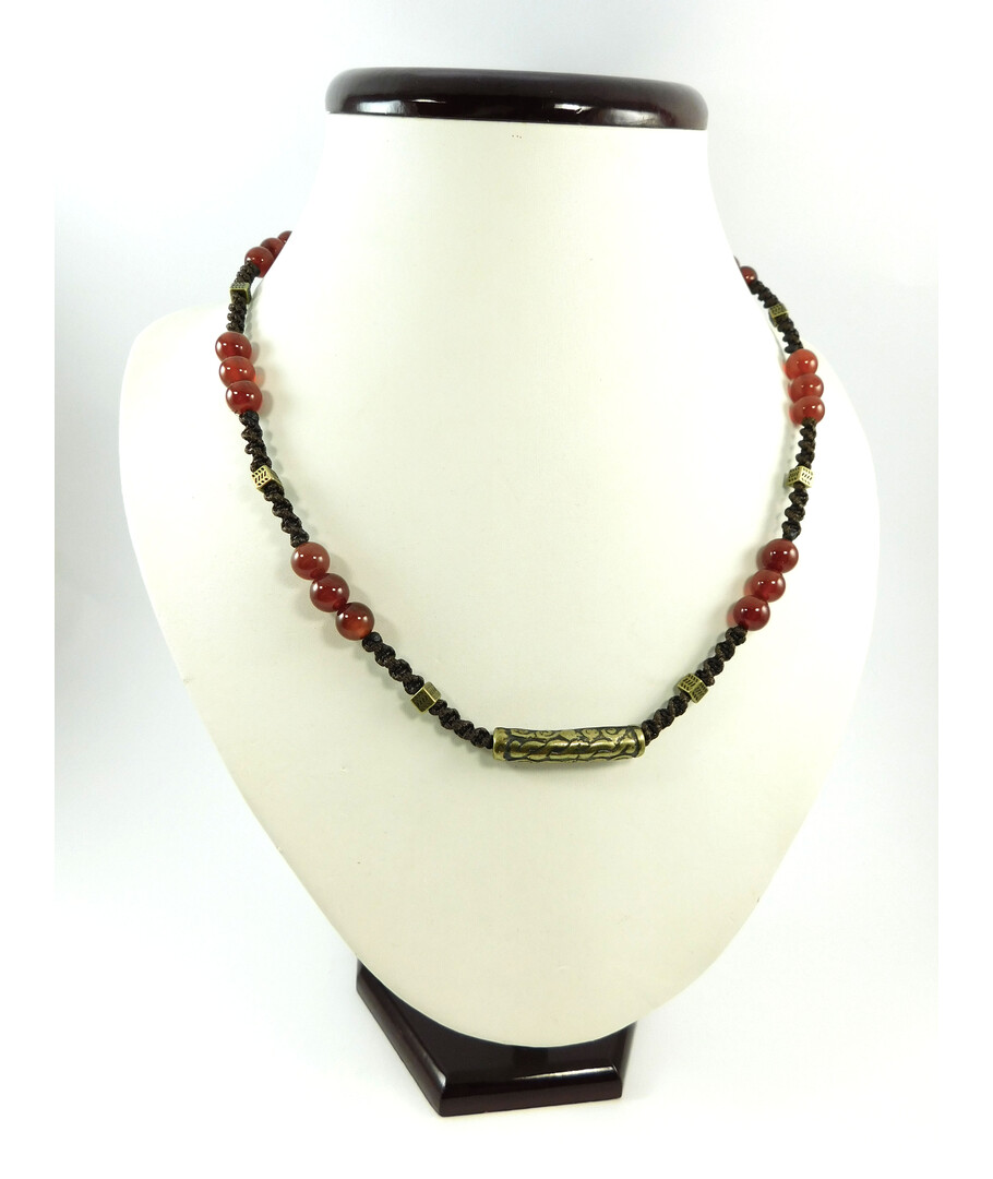 Exclusive men's necklace Carnelian