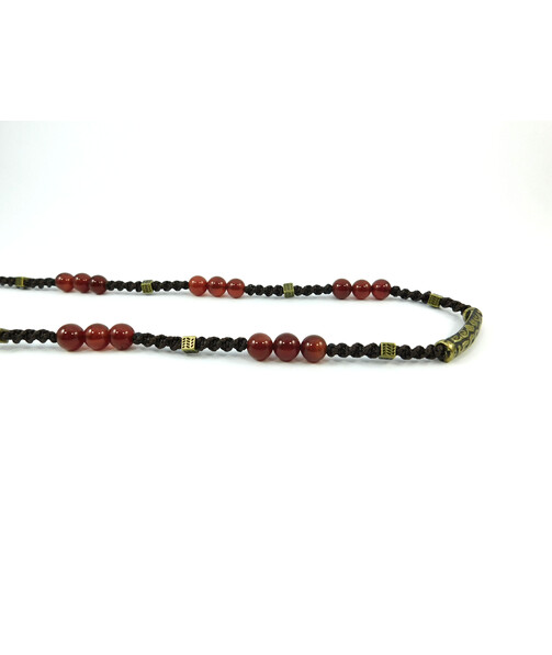 Exclusive men's necklace Carnelian