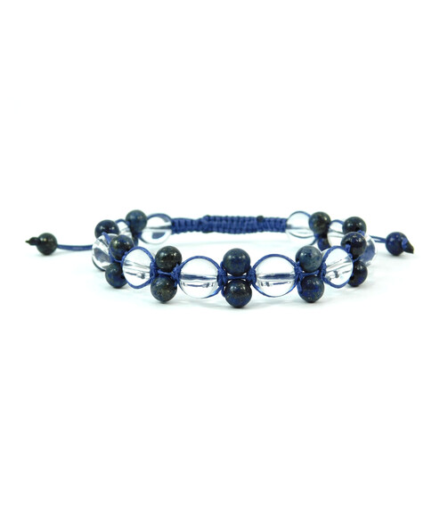 Exclusive double Shambhala "Baptistry" Lapis lazuli, Rock crystal