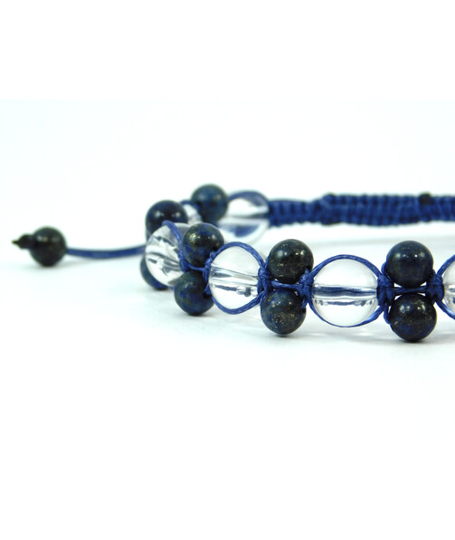 Exclusive double Shambhala "Baptistry" Lapis lazuli, Rock crystal