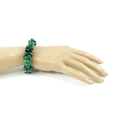 Exclusive bracelet "Green glade" malachite