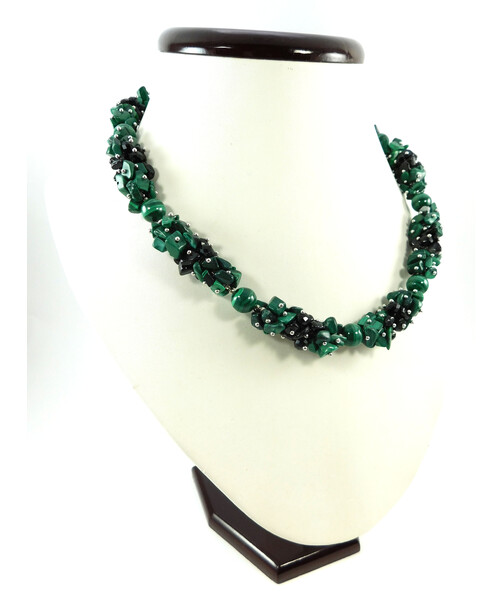 Exclusive Malachite "Green Meadow" necklace ("Colors" Collection)