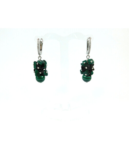 Exclusive earrings "Green meadow"