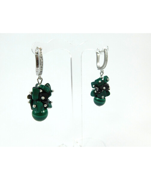 Exclusive earrings "Green meadow"