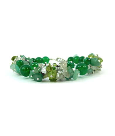 Exclusive bracelet "Spring Melody" Chrysoprase