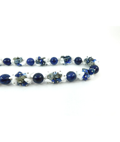 Exclusive necklace "Azure river" lapis lazuli ("Colors" collection)