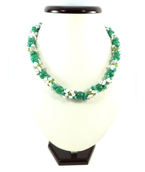 Exclusive necklace "Color of Spring" Jade (Collection "Colors")