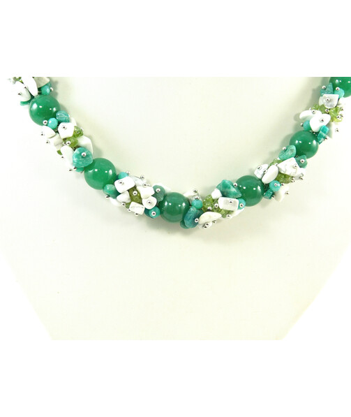 Exclusive necklace "Color of Spring" Jade (Collection "Colors")