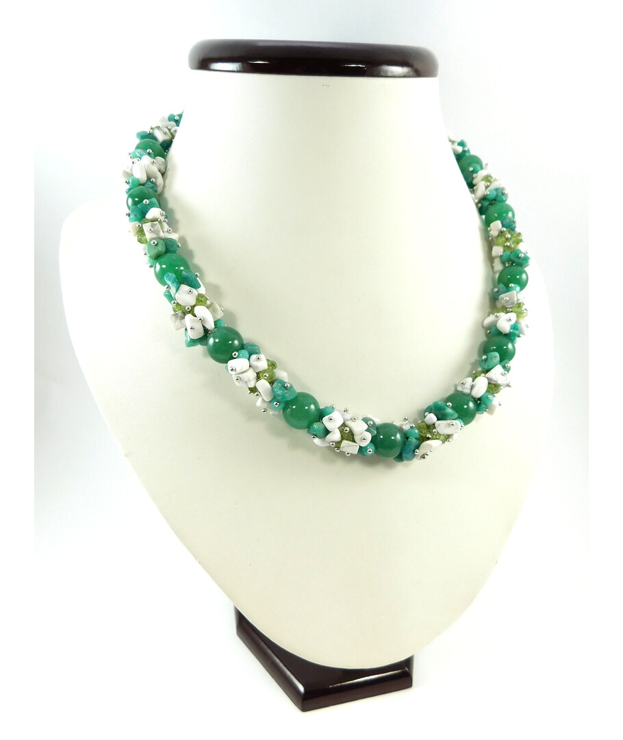 Exclusive necklace "Color of Spring" Jade (Collection "Colors")