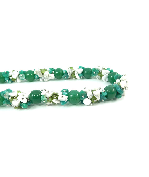 Exclusive necklace "Color of Spring" Jade (Collection "Colors")