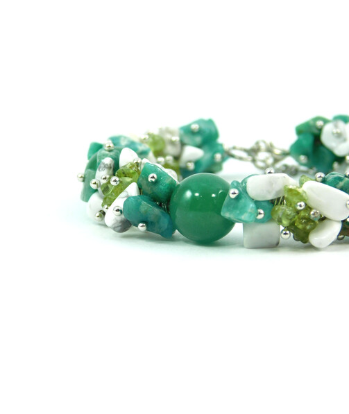 Exclusive bracelet "Color of spring" Jade