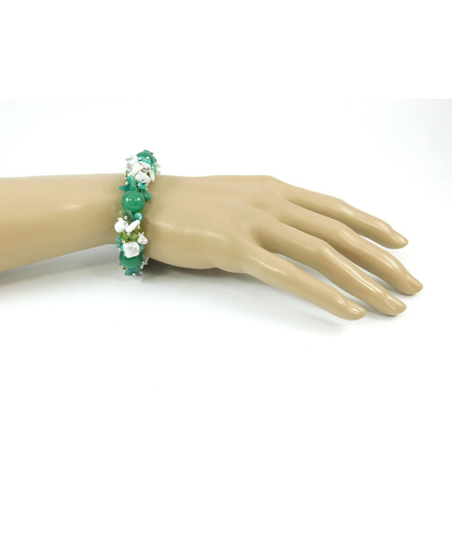 Exclusive bracelet "Color of spring" Jade