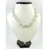 Exclusive necklace &quot;Spring tides&quot; Moonstone (synthetic), Rose quartz, Rock crystal