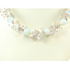 Exclusive necklace &quot;Spring tides&quot; Moonstone (synthetic), Rose quartz, Rock crystal