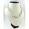 Exclusive necklace &quot;Spring tides&quot; Moonstone (synthetic), Rose quartz, Rock crystal