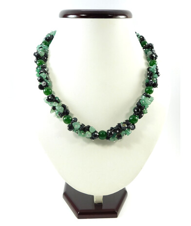 Exclusive necklace "Rendezvous" Chrysoprase ("Colors" Collection)