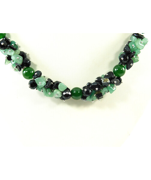 Exclusive necklace "Rendezvous" Chrysoprase ("Colors" Collection)