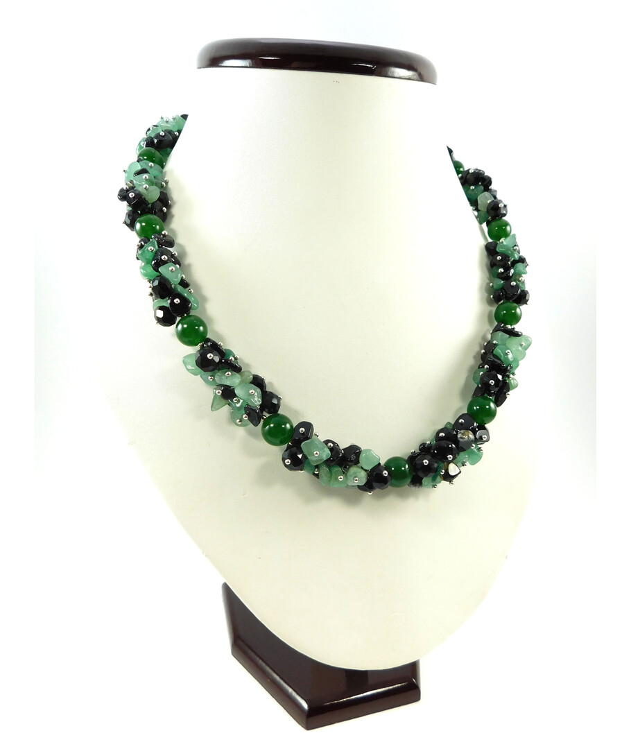 Exclusive necklace "Rendezvous" Chrysoprase ("Colors" Collection)