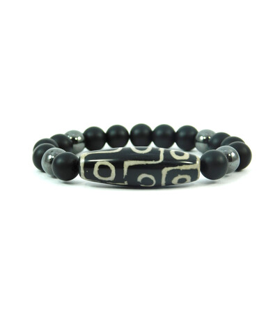 Exclusive bracelet 9 eyes Shungite, Hematite