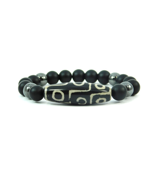 Exclusive bracelet 9 eyes Shungite, Hematite