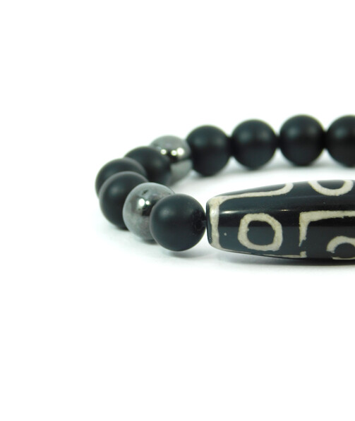 Exclusive bracelet 9 eyes Shungite, Hematite