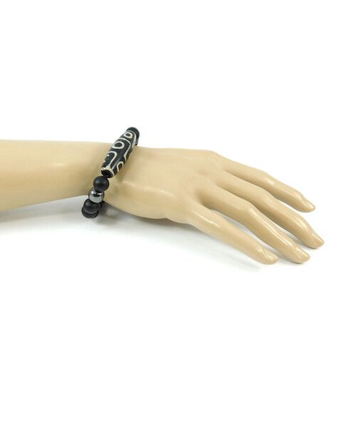 Exclusive bracelet 9 eyes Shungite, Hematite