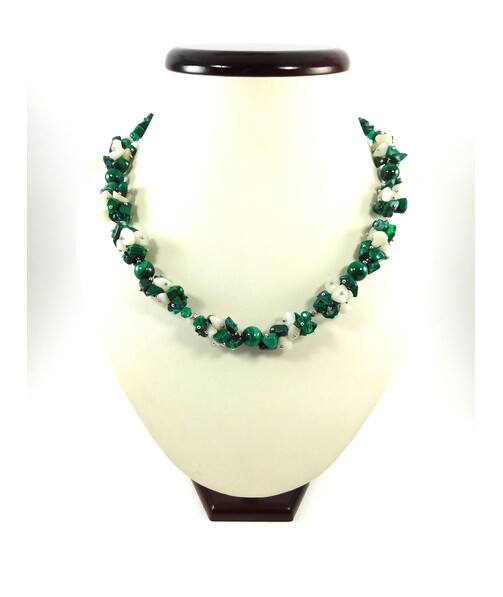 Exclusive necklace "Monica" Malachite ("Colors" Collection)