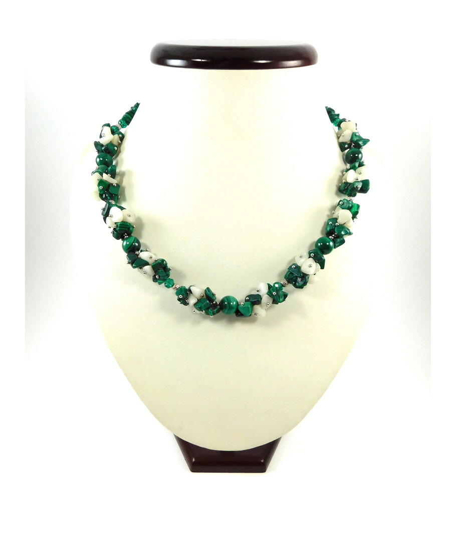 Exclusive necklace "Monica" Malachite ("Colors" Collection)