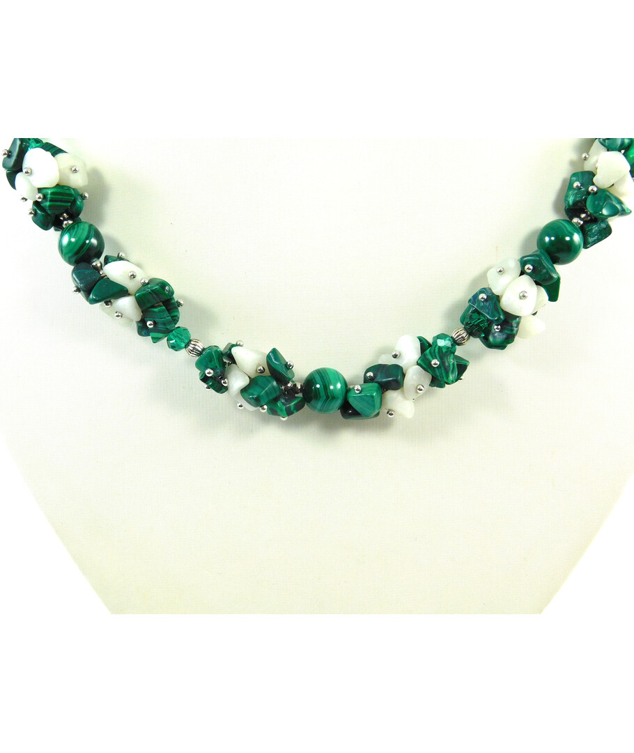 Exclusive necklace "Monica" Malachite ("Colors" Collection)