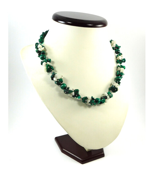 Exclusive necklace "Monica" Malachite ("Colors" Collection)