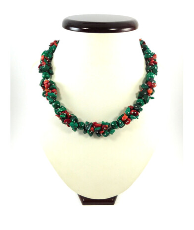 Exclusive Malachite "Green Garden" necklace ("Colors" Collection)