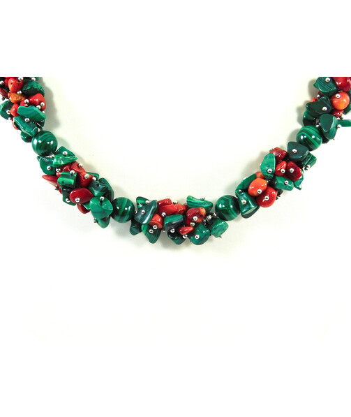 Exclusive Malachite "Green Garden" necklace ("Colors" Collection)