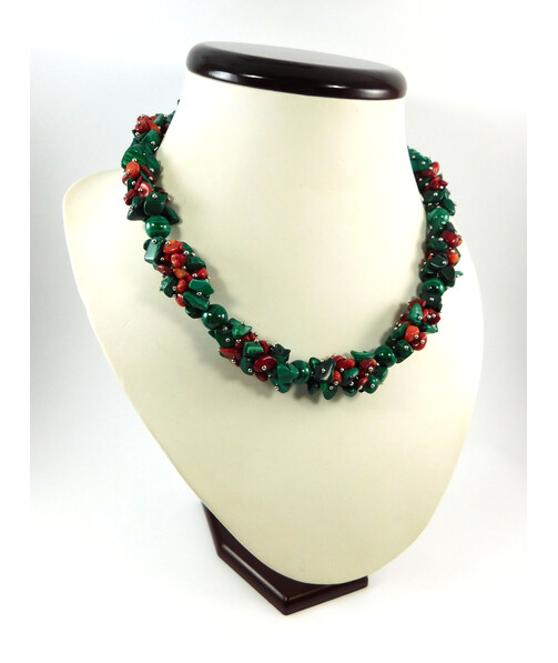 Exclusive Malachite "Green Garden" necklace ("Colors" Collection)