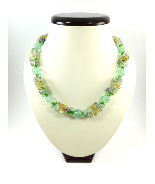 Exclusive necklace "Early Spring" Fluorite ("Colors" Collection)