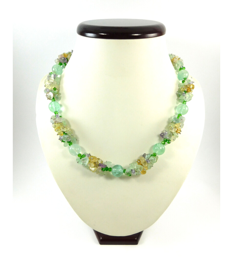 Exclusive necklace "Early Spring" Fluorite ("Colors" Collection)