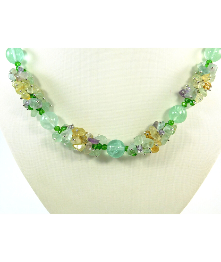 Exclusive necklace "Early Spring" Fluorite ("Colors" Collection)