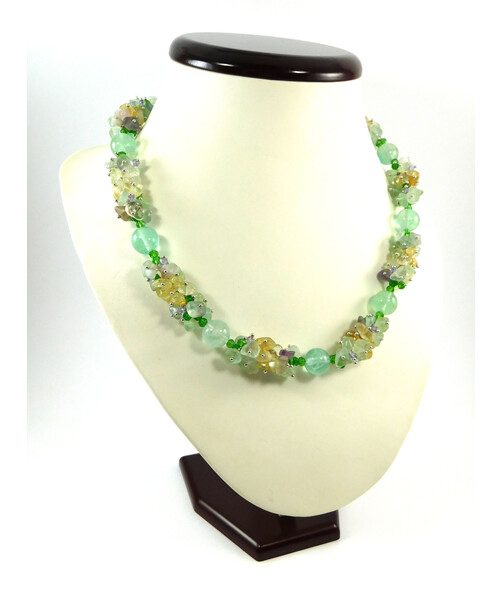 Exclusive necklace "Early Spring" Fluorite ("Colors" Collection)