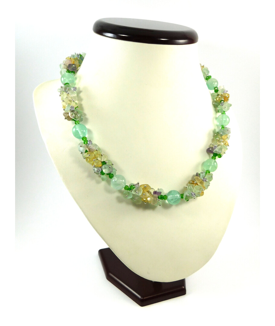 Exclusive necklace "Early Spring" Fluorite ("Colors" Collection)