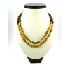 Exclusive necklace &quot;Tiger caramel&quot; 2-row