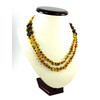 Exclusive necklace &quot;Tiger caramel&quot; 2-row