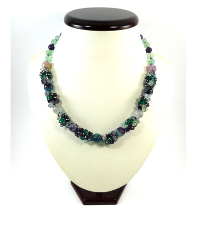 Exclusive necklace "Oji" Fluorite